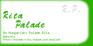 rita palade business card